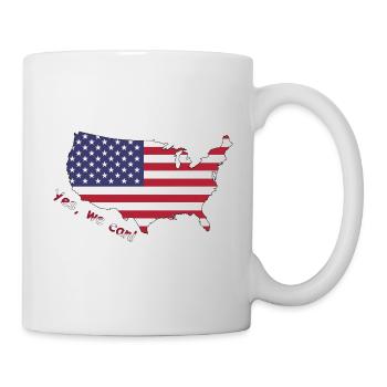 USA Flag Contour Motif - Mug - white - Right
