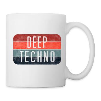Tiefe Techno-Gradienten-Streifen - Tasse - Weiß - Rechts