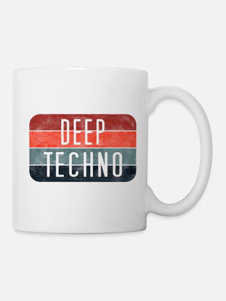 Tiefe Techno-Gradienten-Streifen - Tasse - Weiß