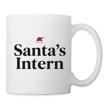 Santa’s Intern Funny Christmas Design - Tasse - Weiß - Rechts