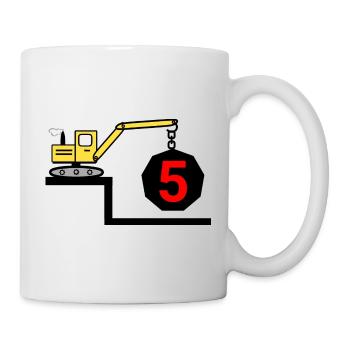 Excavatrice - Mug blanc - blanc - Droite