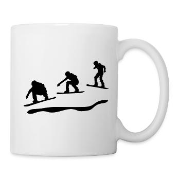 Snowboard rennen - Tasse - Weiß - Rechts