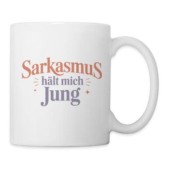 Sarcasm keeps me young - Mug - white - Right