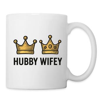 Ehemann & Ehefrau | Hochzeit | Junggesellinnenabschied - Tasse - Weiß - Rechts
