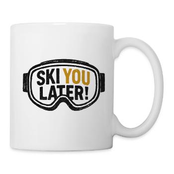 Ski You Later – Grunge Skibrille - Tasse - Weiß - Rechts
