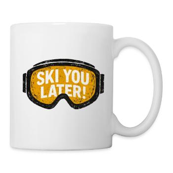 Ski You Later – Grunge Skibrille - Tasse - Weiß - Rechts