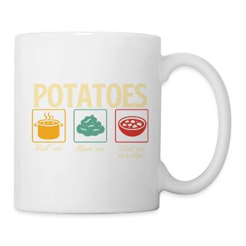Potatoes Boil Mash Stew Thanksgiving Quote - Mug - white - Right