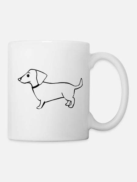Dachshund - Tasse - Weiß