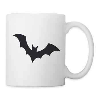 Silhouette chauvesouris nocturne - Mug blanc - blanc - Droite