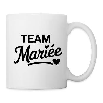 Team Braut gestaltet eleganten Junggesellenabschied - Tasse - Weiß - Rechts