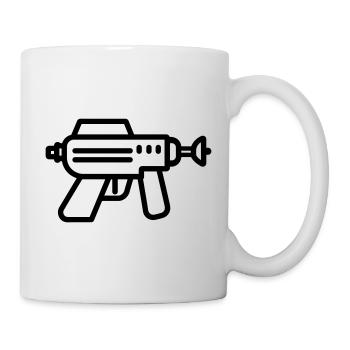 Wasserpistole - Tasse - Weiß - Rechts