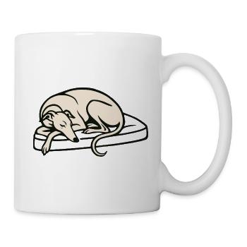 Galgo endormi - Mug blanc - blanc - Droite