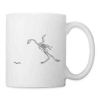 Poule squelette - Mug blanc - blanc - Droite
