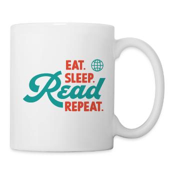 Manger Dormir Lire Répéter - Mug blanc - blanc - Droite