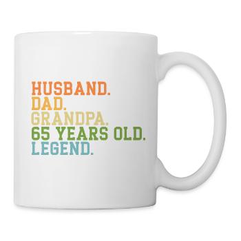Husband Dad Grandpa 65 Years Old Legend - Mug - white - Right