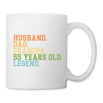 Ehemann Papa Opa 55 Jahre alte Legende - Tasse - Weiß - Rechts