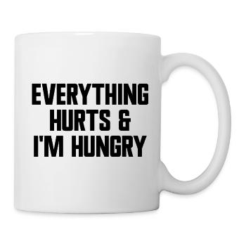 Tout me fait mal et j’ai faim. Fun Workou - Mug blanc - blanc - Droite