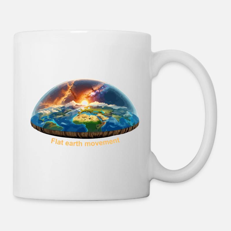 Mouvement de la terre plate - Mug blanc - blanc