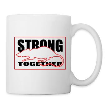 Unity Rongeur Silhouette T-shirt graphique rouge et noir - Mug blanc - blanc - Droite