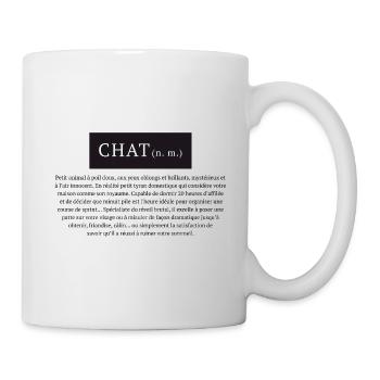 Cat n.m. definition of the word cat - Mug - white - Right