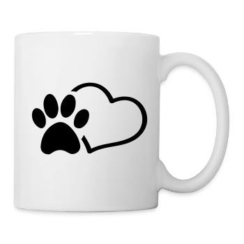 Patte Coeur - Mug blanc - blanc - Droite