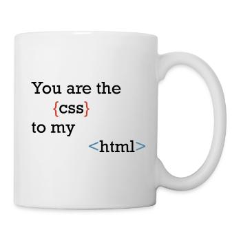 CodeSymbolik Geschweifte und Winkel - Tasse - Weiß - Rechts