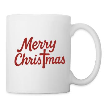 Crucifix Joyeux Noël - Mug blanc - blanc - Droite