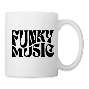 Funky music typographic design - Mug - white - Right