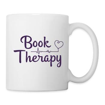 Book Therapy Bücher Lesen Spruch - Tasse - Weiß - Rechts