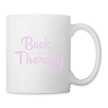 Book Therapy Bücher Lesen Spruch - Tasse - Weiß - Rechts