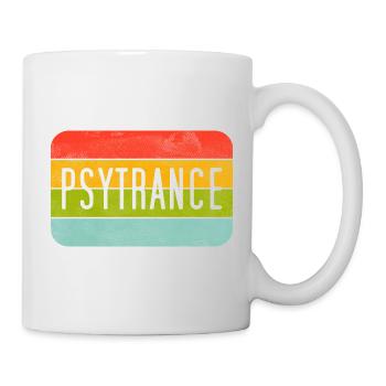 Psytrance Regenbogen Streifen - Tasse - Weiß - Rechts