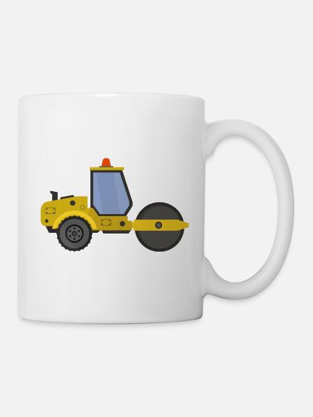 Straßenwalze - Tasse - Weiß