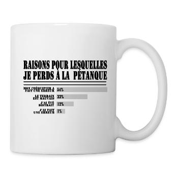 pour les Fans de Pétanque - Mug blanc - blanc - Droite