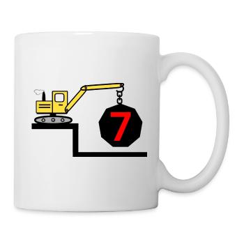Excavatrice - Mug blanc - blanc - Droite