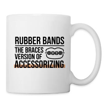 Conscience du style d’élastique orthodontique pour patient - Mug blanc - blanc - Droite