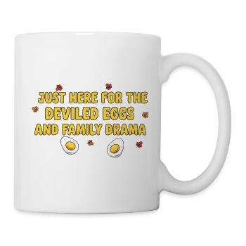 Here for the stuffed eggs and the family drama - Mug - white - Right