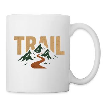 Mountain Trail Route und Gipfel - Tasse - Weiß - Rechts