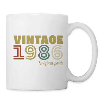 1986 Vintage Rétro Cadeau D'anniversaire - Mug blanc - blanc - Droite