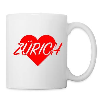 I LOVE ZURICH Heart Pattern - Mug - white - Right