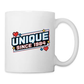 Unique Since 1984 – Retro Gaming Vintage Design - Mug - white - Right