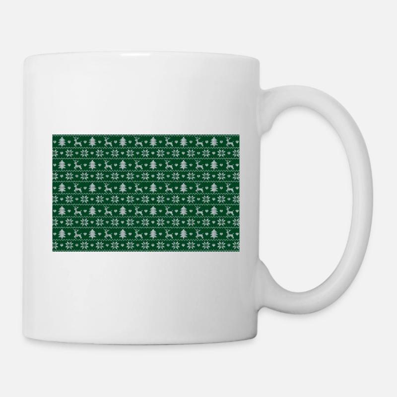 Motif de cerf de Noël - Mug blanc - blanc