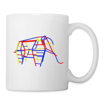 GDR Climbing Elephant - Mug - white - Right