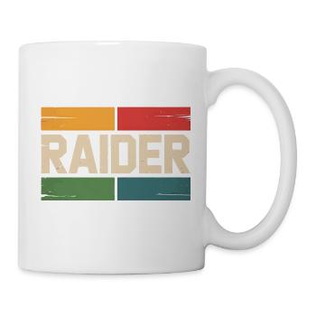 Raider Gamer Retro Vintage Farben RPG Gaming - Tasse - Weiß - Rechts