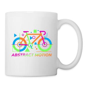 Neon-Abstrakte Fahrradbewegung - Tasse - Weiß - Rechts
