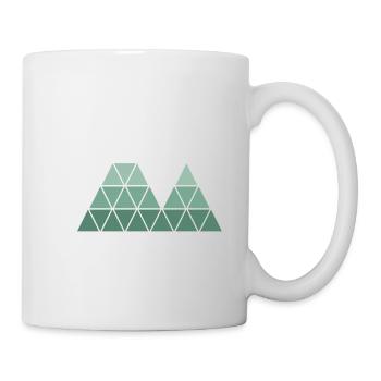 « Randonneur » - Conception géométrique de montagne - Mug blanc - blanc - Droite