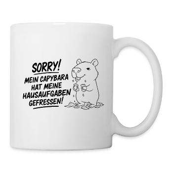 Sorry! Capybara ate my homework - Mug - white - Right