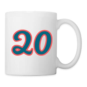 20. 20th ANNIVERSARY. 20 YEARS ANNIVERSARY. 20 YEARS. - Mug - white - Right