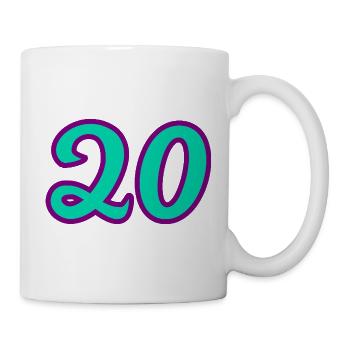 20. 20th ANNIVERSARY. 20 YEARS ANNIVERSARY. 20 YEARS. - Mug - white - Right