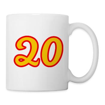 20. 20th ANNIVERSARY. 20 YEARS ANNIVERSARY. 20 YEARS. - Mug - white - Right