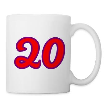 20. 20th ANNIVERSARY. 20 YEARS ANNIVERSARY. 20 YEARS. - Mug - white - Right
